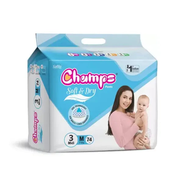 Dry Baby Diaper Pants - M (74 Pieces) 1-1 (1)